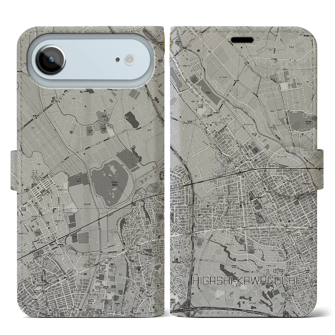 【東川口（埼玉県）】地図柄iPhoneケース（手帳タイプ）