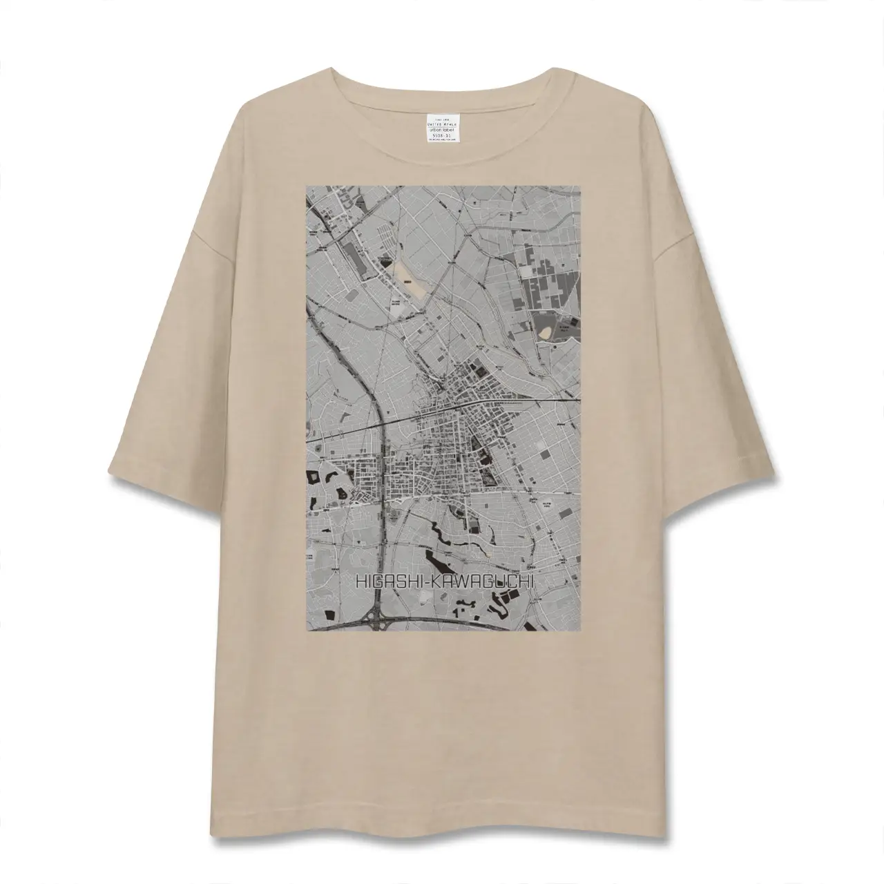 【東川口（埼玉県）】地図柄ビッグシルエットTシャツ