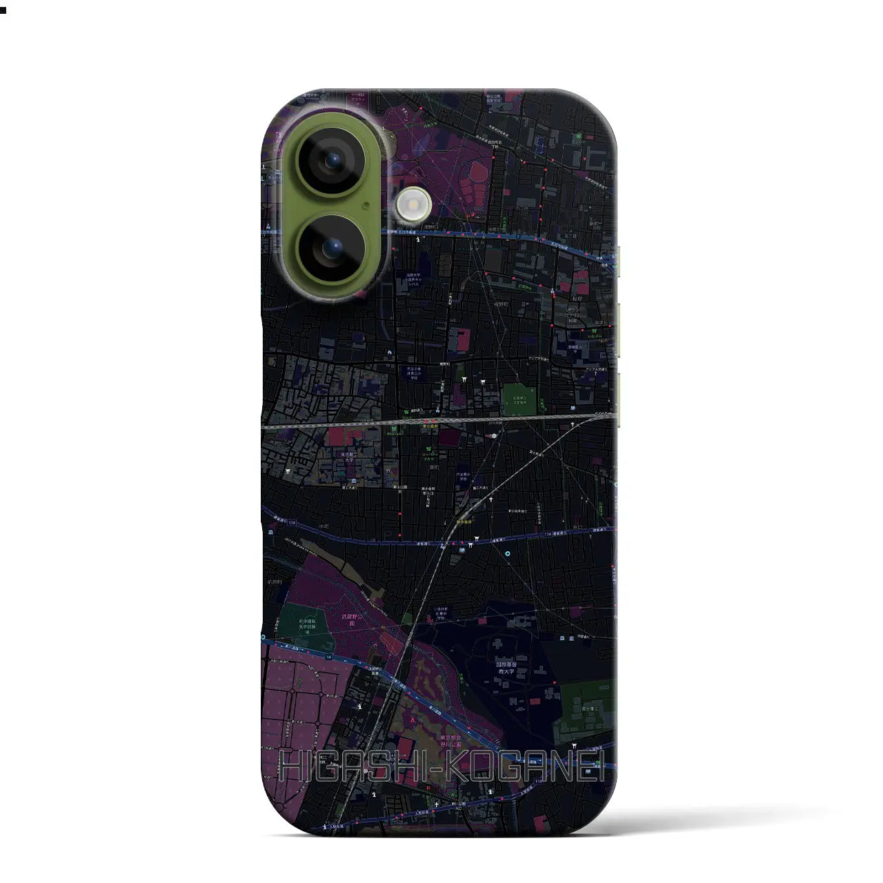 【東小金井（東京都）】地図柄iPhoneケース（バックカバータイプ）