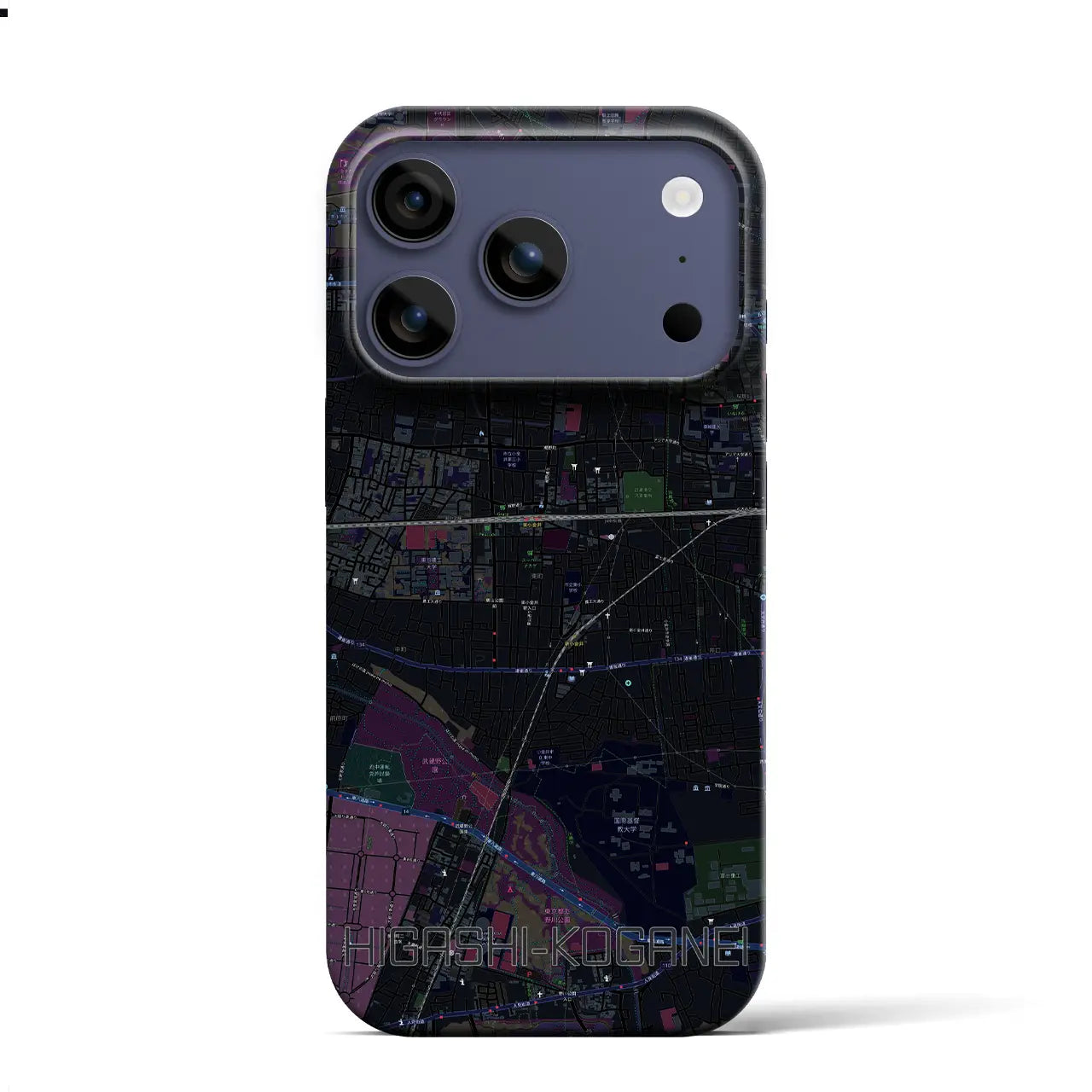 【東小金井（東京都）】地図柄iPhoneケース（バックカバータイプ）