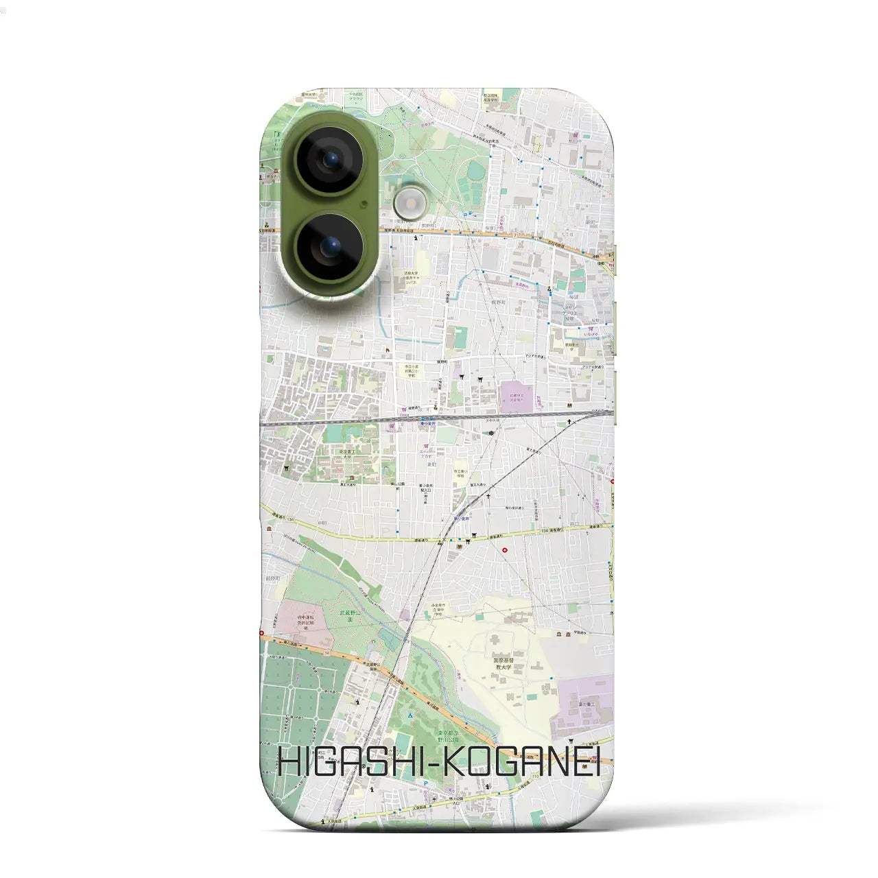 【東小金井（東京都）】地図柄iPhoneケース（バックカバータイプ）