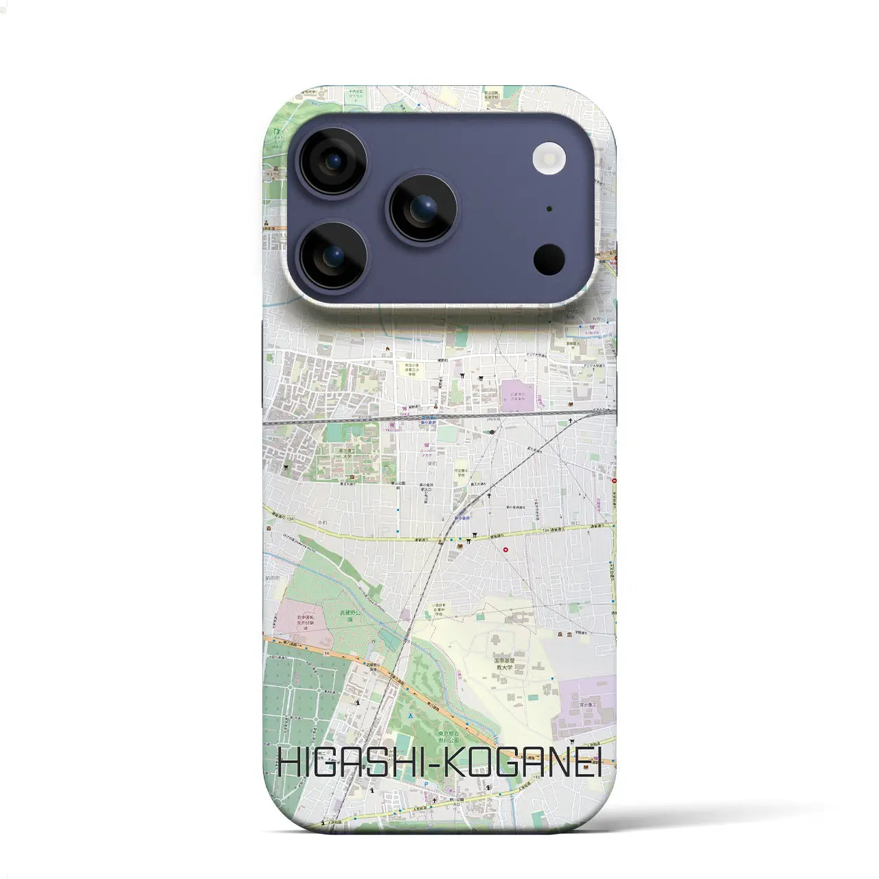 【東小金井（東京都）】地図柄iPhoneケース（バックカバータイプ）