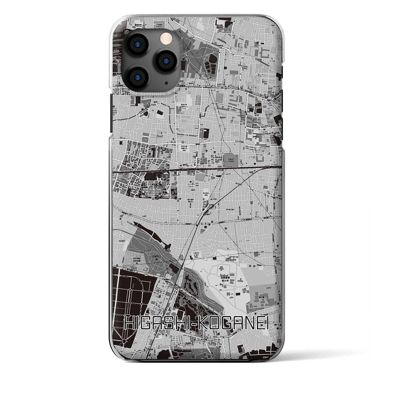 【東小金井（東京都）】地図柄iPhoneケース（クリアタイプ）