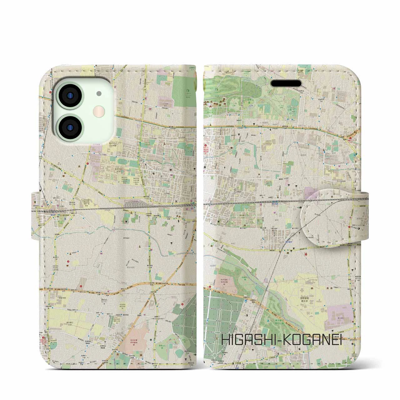 【東小金井（東京都）】地図柄iPhoneケース（手帳タイプ）