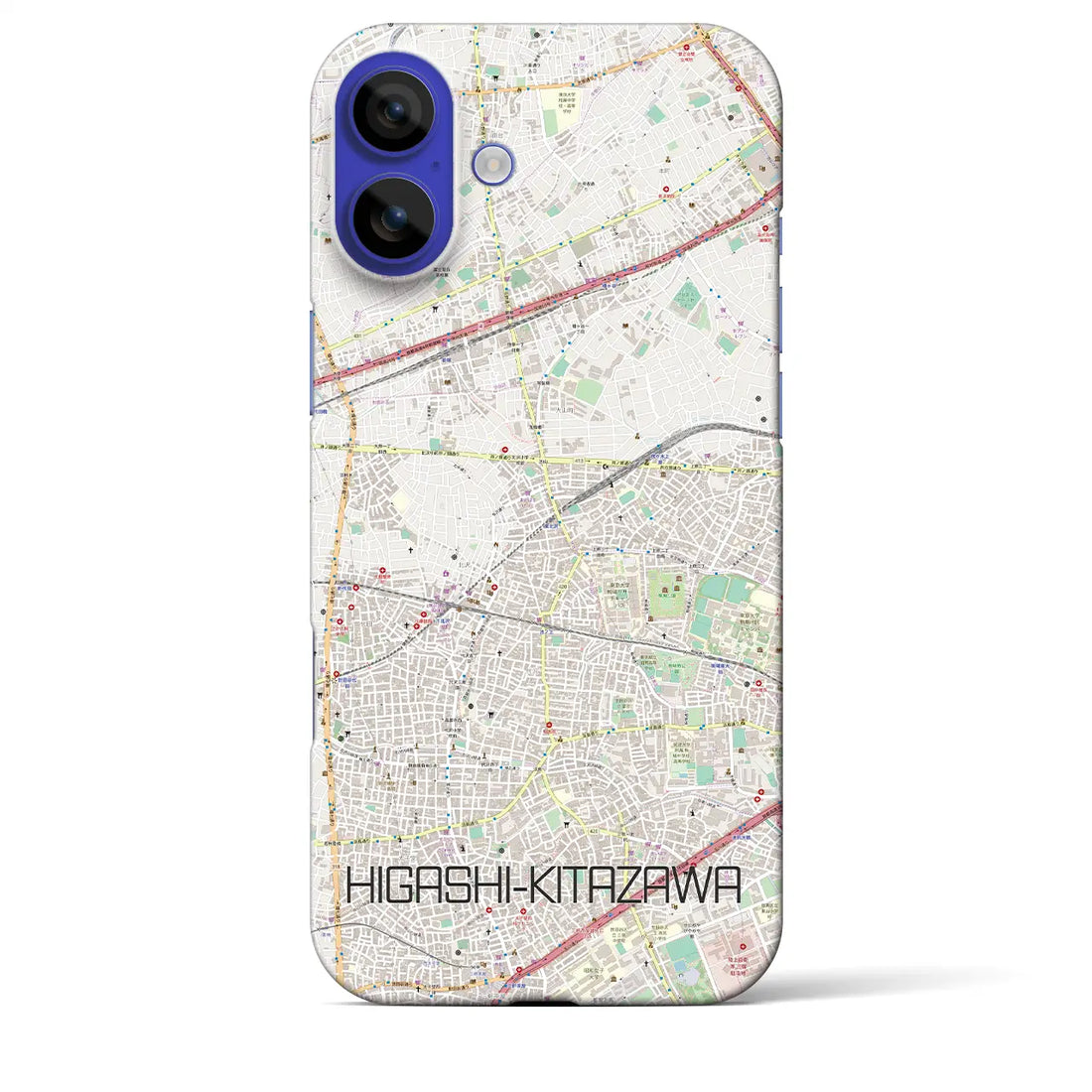 【東北沢（東京都）】地図柄iPhoneケース（バックカバータイプ）ナチュラル・iPhone 16 Pro Max 用