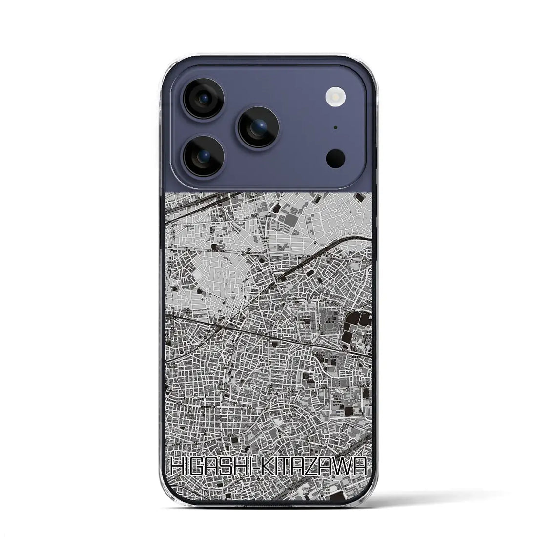 【東北沢(東京都)】地図柄iPhoneケース(クリアタイプ)モノトーン・iPhone 17 Pro Max 用