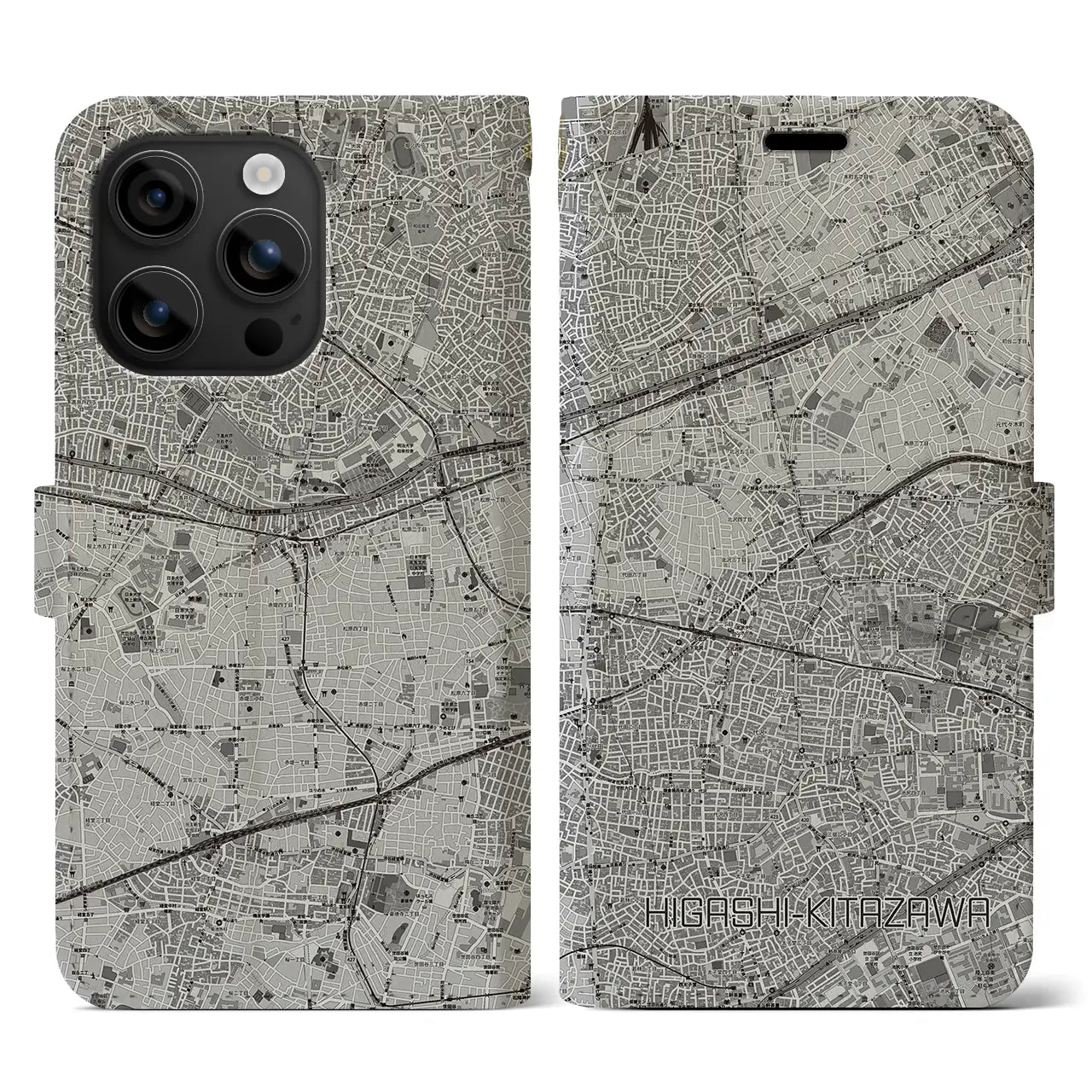 【東北沢（東京都）】地図柄iPhoneケース（手帳タイプ）