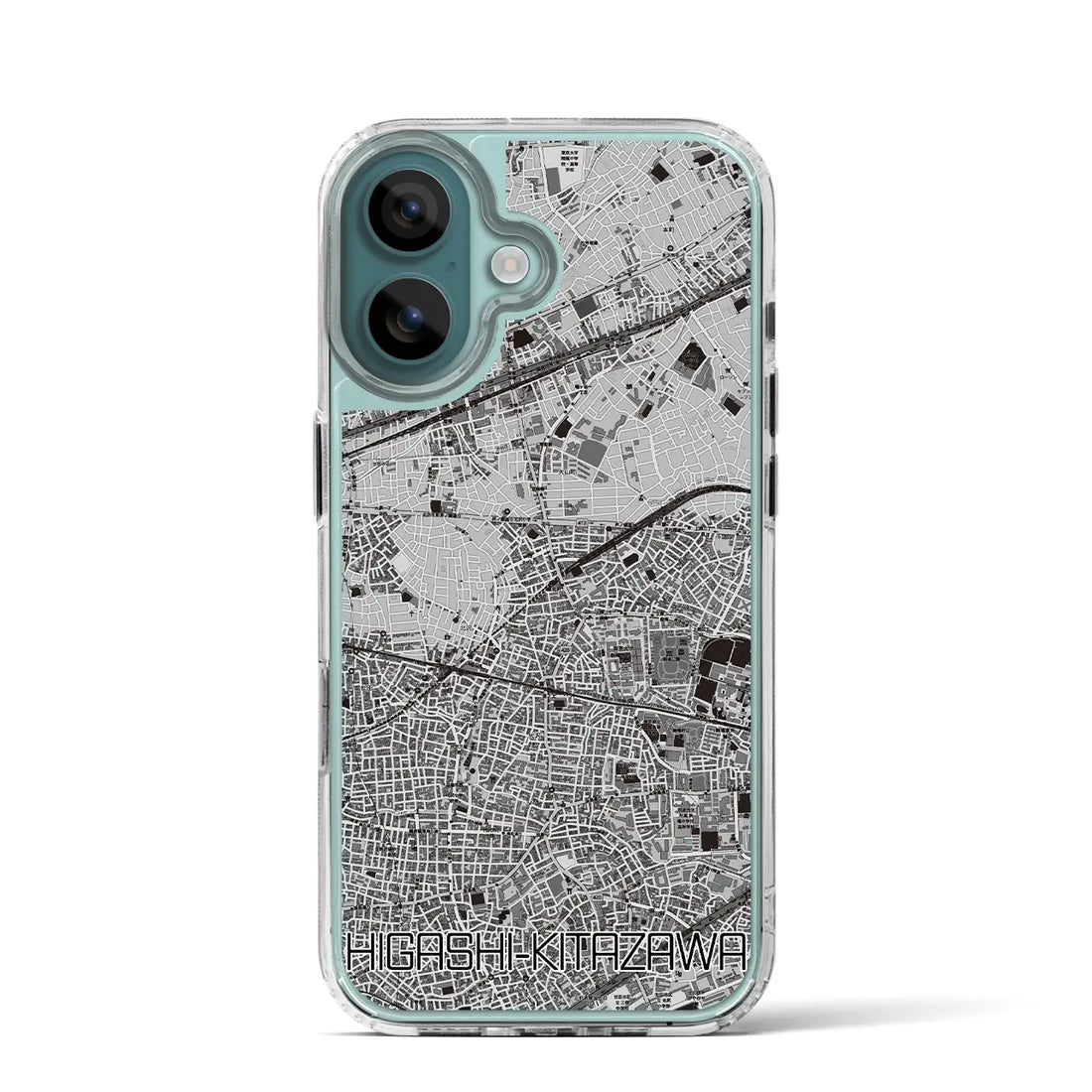 【東北沢（東京都）】地図柄iPhoneケース（MagSafeタイプ）モノトーン・iPhone 16 Pro 用