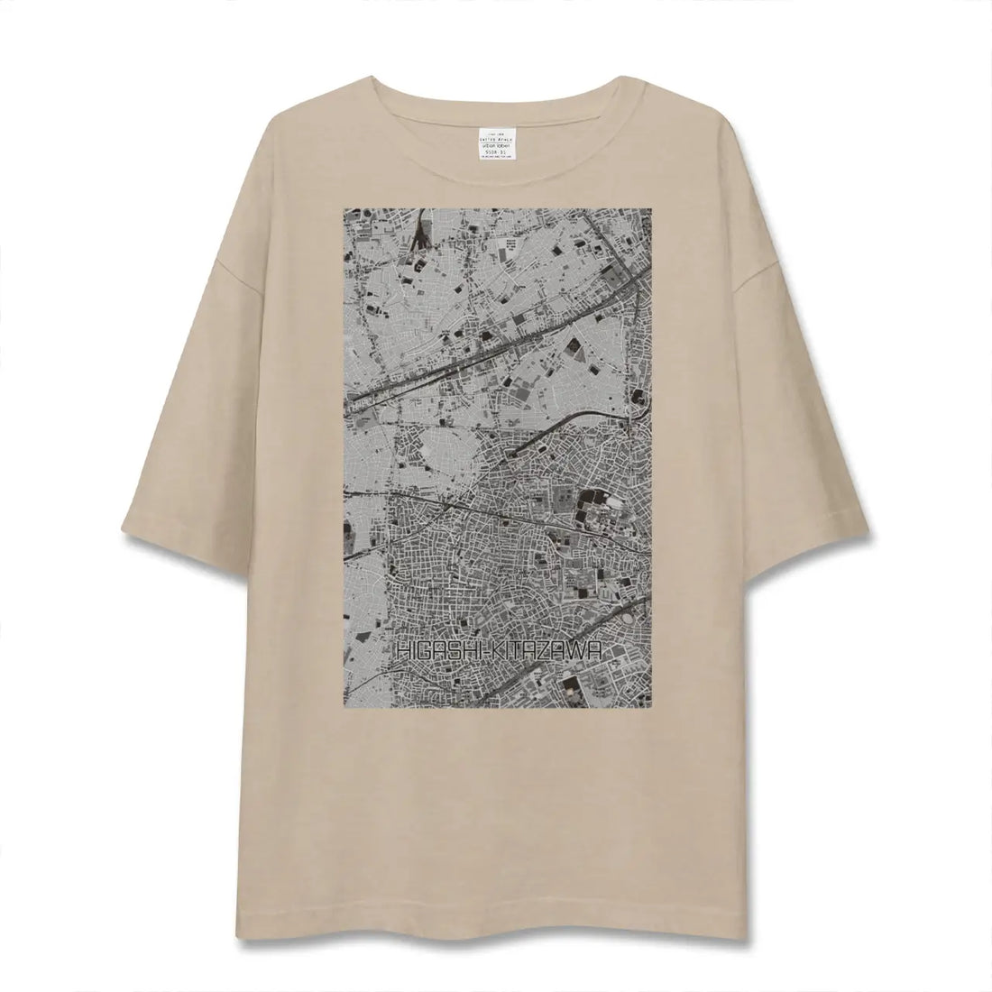 【東北沢（東京都）】地図柄ビッグシルエットTシャツ