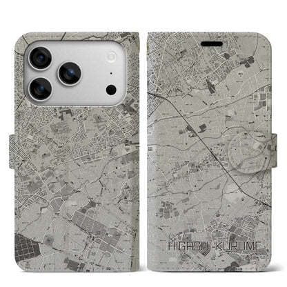 【東久留米（東京都）】地図柄iPhoneケース（手帳タイプ）