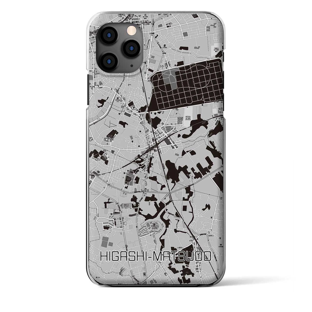 【東松戸（千葉県）】地図柄iPhoneケース（クリアタイプ）