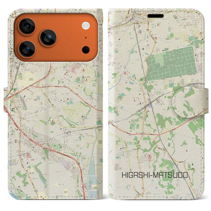 【東松戸（千葉県）】地図柄iPhoneケース（手帳タイプ）