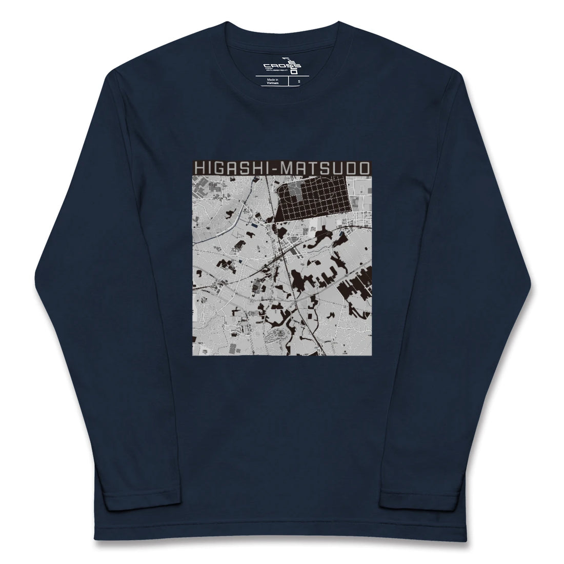 【東松戸(千葉県)】地図柄ロングスリーブTシャツ