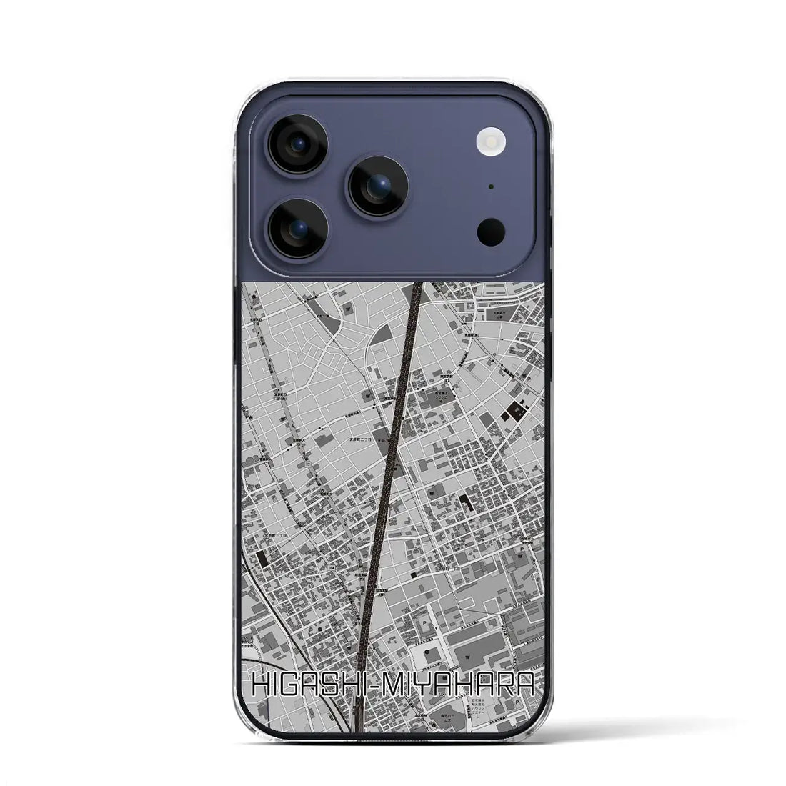 【東宮原（埼玉県）】地図柄iPhoneケース（クリアタイプ）