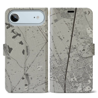 【東宮原（埼玉県）】地図柄iPhoneケース（手帳タイプ）