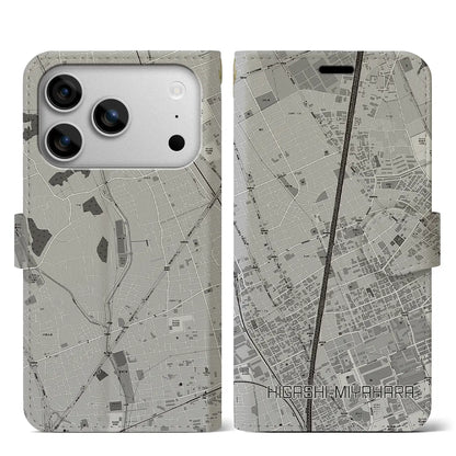 【東宮原（埼玉県）】地図柄iPhoneケース（手帳タイプ）