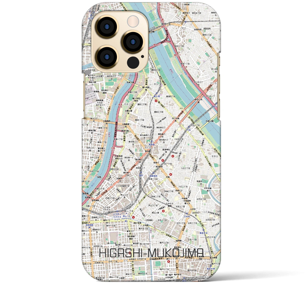 【東向島（東京都）】地図柄iPhoneケース（バックカバータイプ）