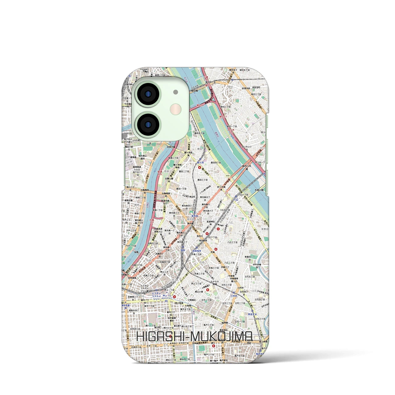 【東向島（東京都）】地図柄iPhoneケース（バックカバータイプ）