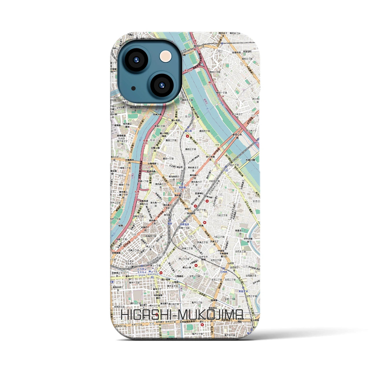 【東向島（東京都）】地図柄iPhoneケース（バックカバータイプ）