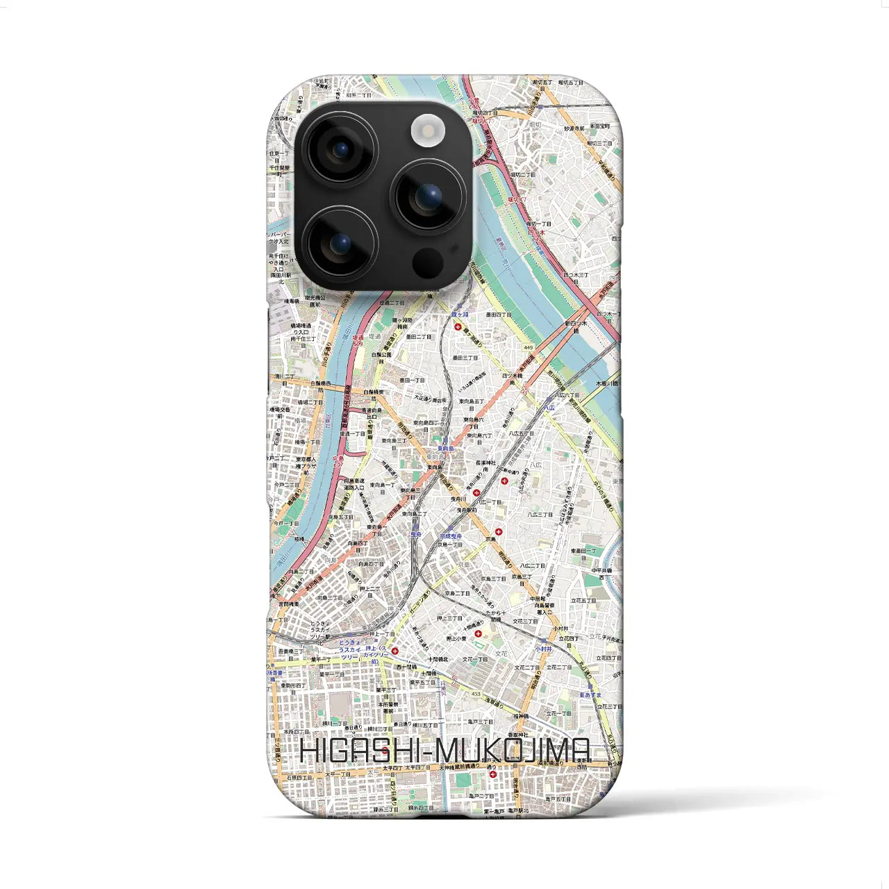 【東向島（東京都）】地図柄iPhoneケース（バックカバータイプ）