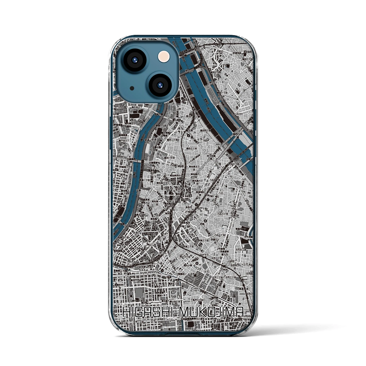 【東向島（東京都）】地図柄iPhoneケース（クリアタイプ）