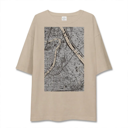 【東向島（東京都）】地図柄ビッグシルエットTシャツ