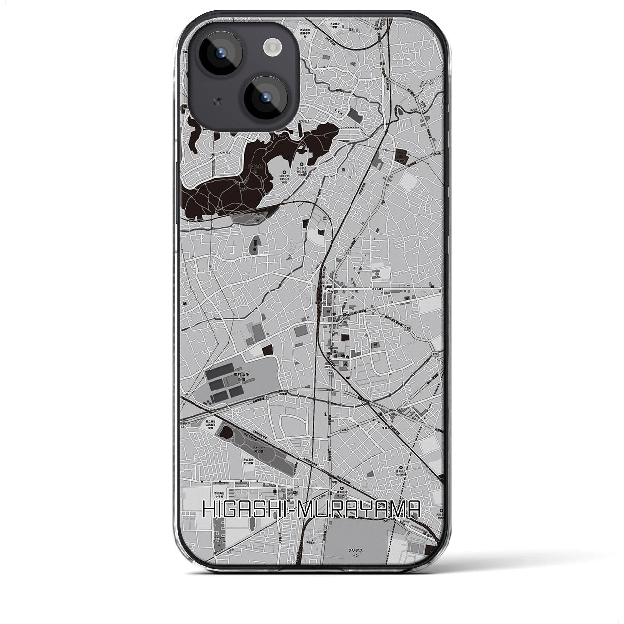 【東村山（東京都）】地図柄iPhoneケース（クリアタイプ）