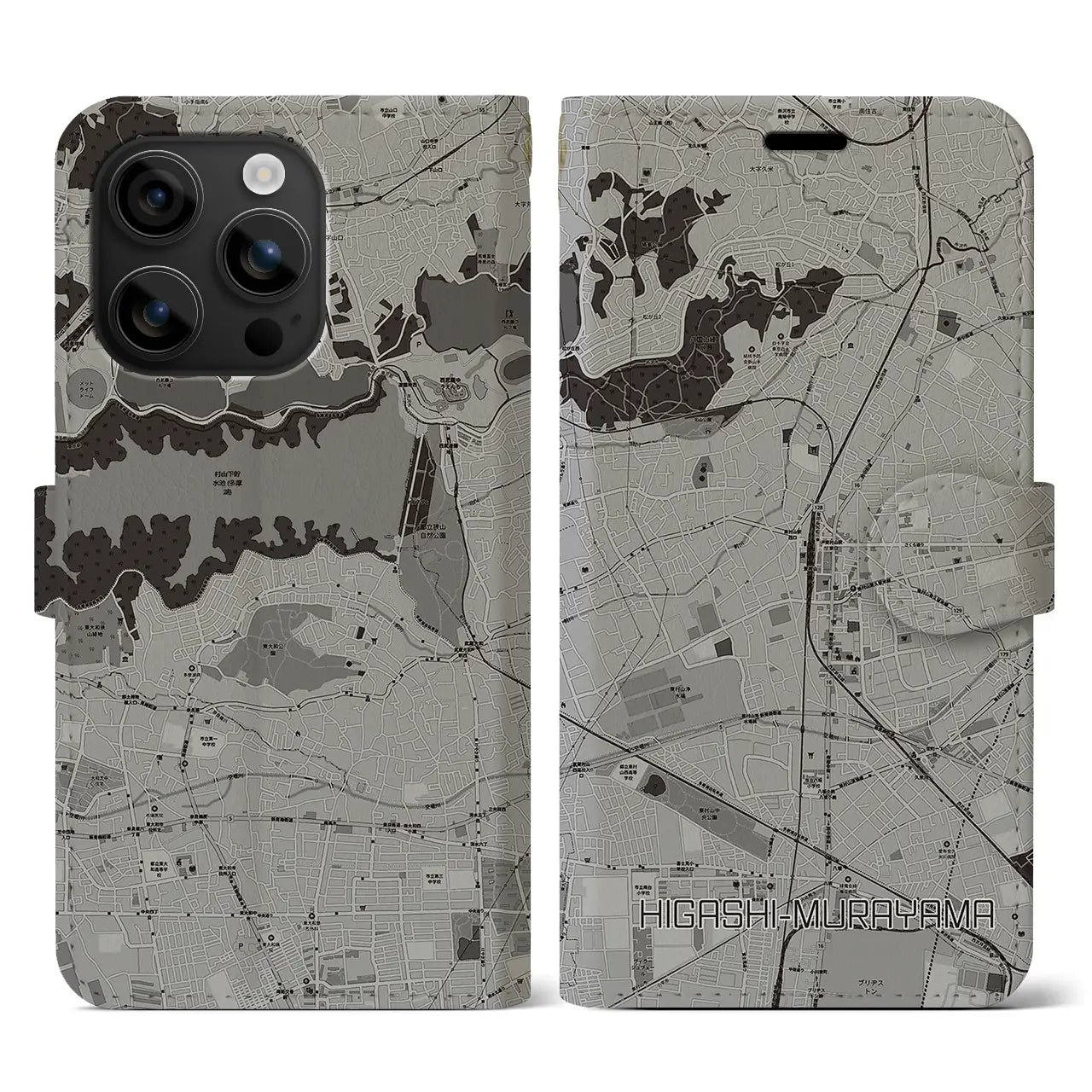 【東村山（東京都）】地図柄iPhoneケース（手帳タイプ）