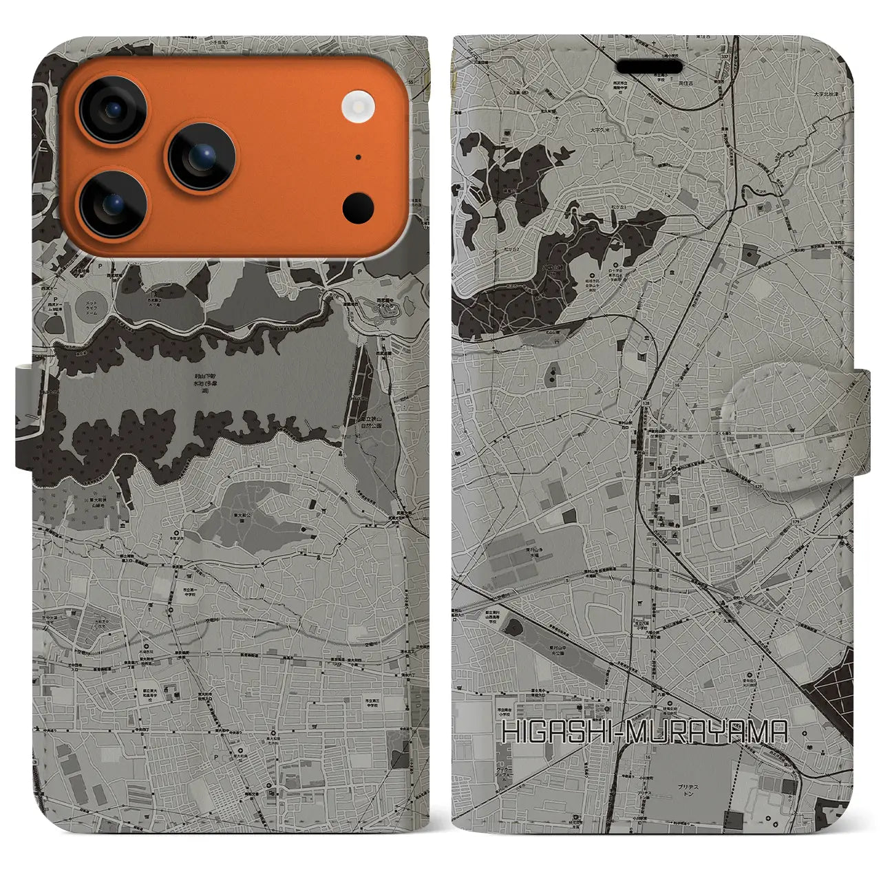 【東村山（東京都）】地図柄iPhoneケース（手帳タイプ）