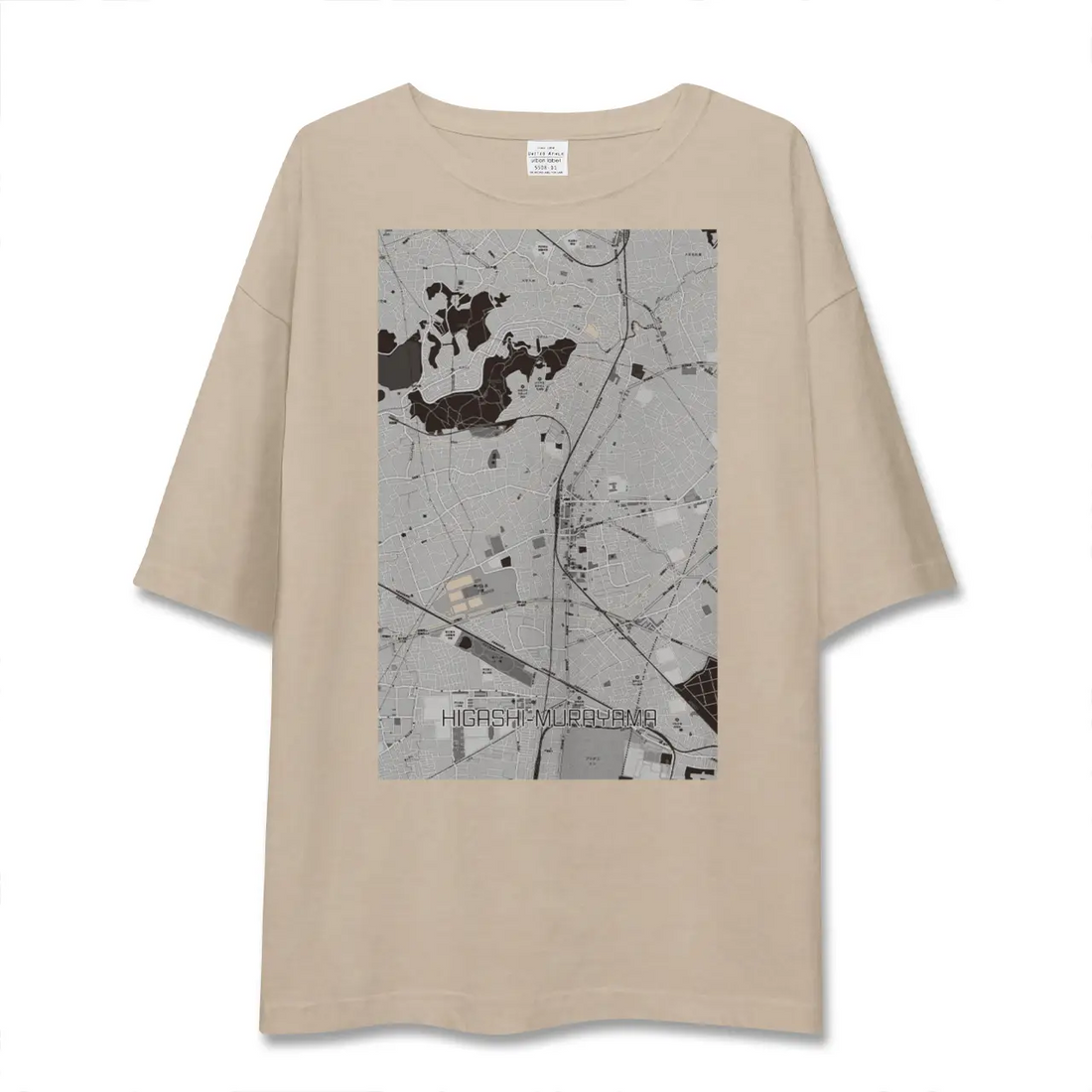 【東村山（東京都）】地図柄ビッグシルエットTシャツ