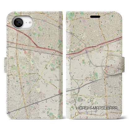 【東松原（東京都）】地図柄iPhoneケース（手帳タイプ）