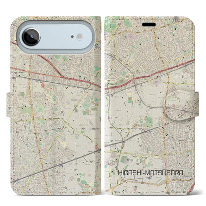 【東松原（東京都）】地図柄iPhoneケース（手帳タイプ）