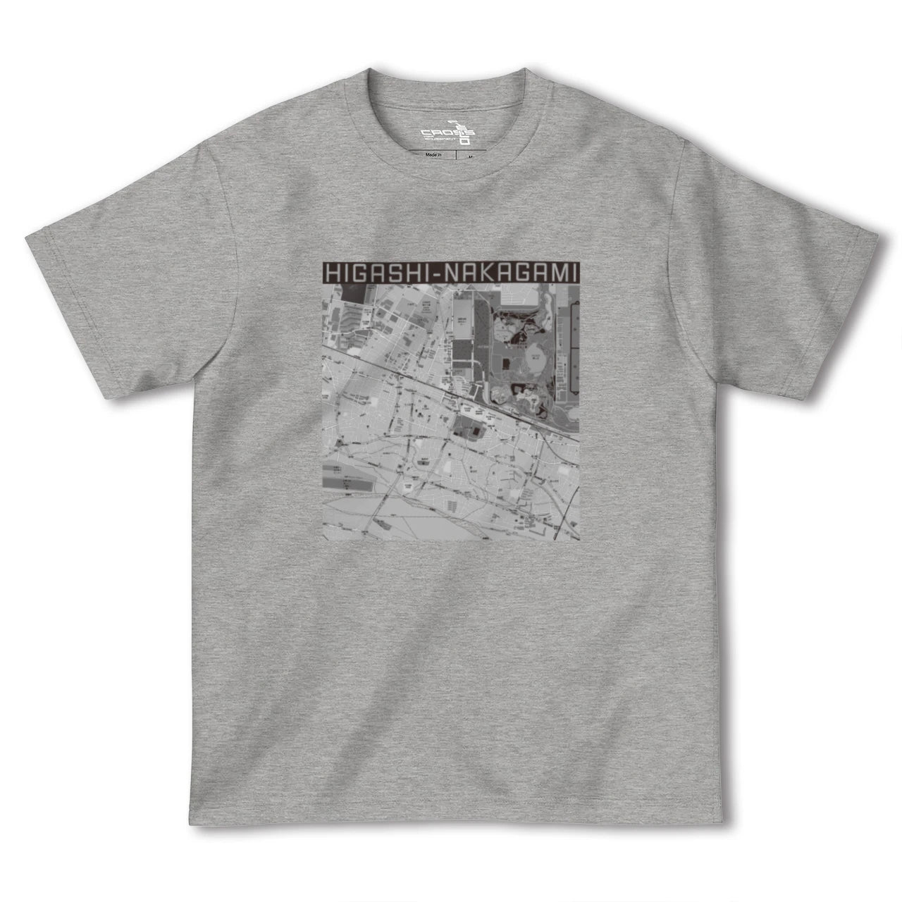 【東中神（東京都）】地図柄ヘビーウェイトTシャツ