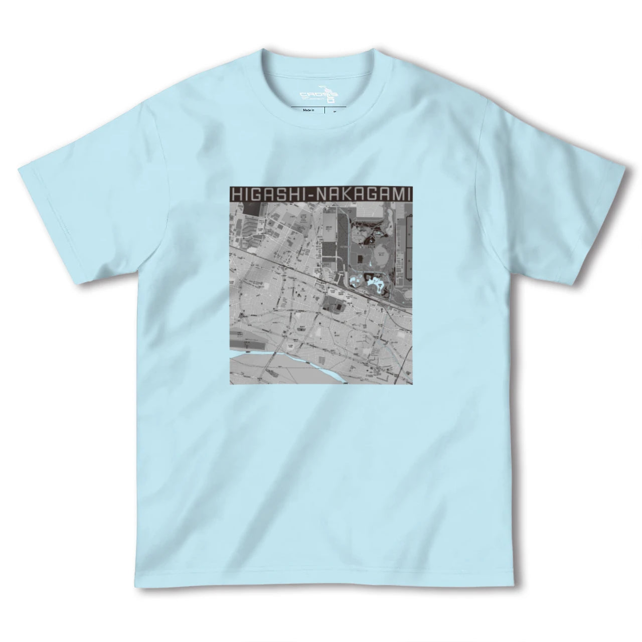 【東中神（東京都）】地図柄ヘビーウェイトTシャツ