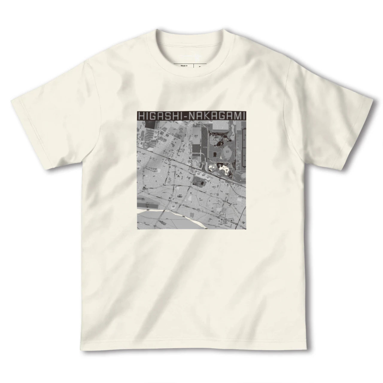 【東中神（東京都）】地図柄ヘビーウェイトTシャツ