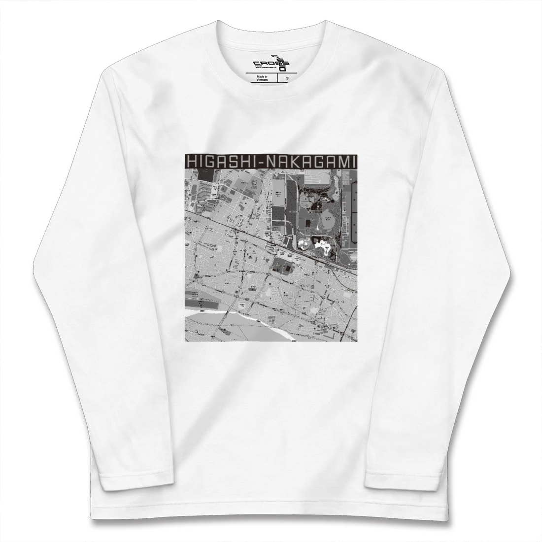 【東中神（東京都）】地図柄ロングスリーブTシャツ
