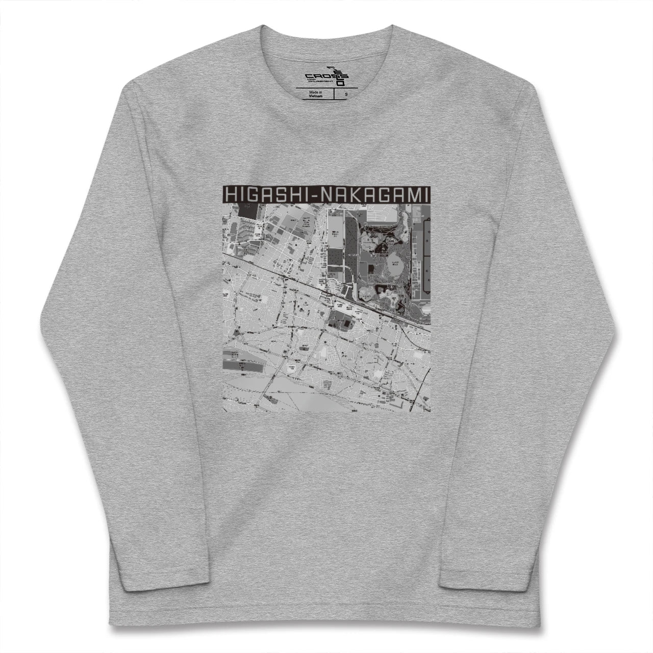 【東中神（東京都）】地図柄ロングスリーブTシャツ