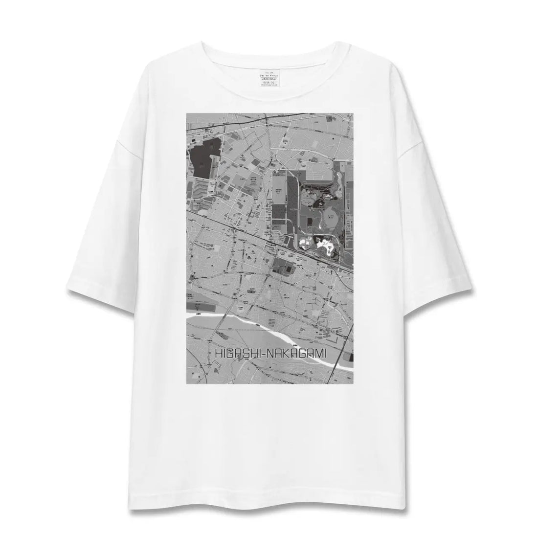 【東中神(東京都)】地図柄ビッグシルエットTシャツ