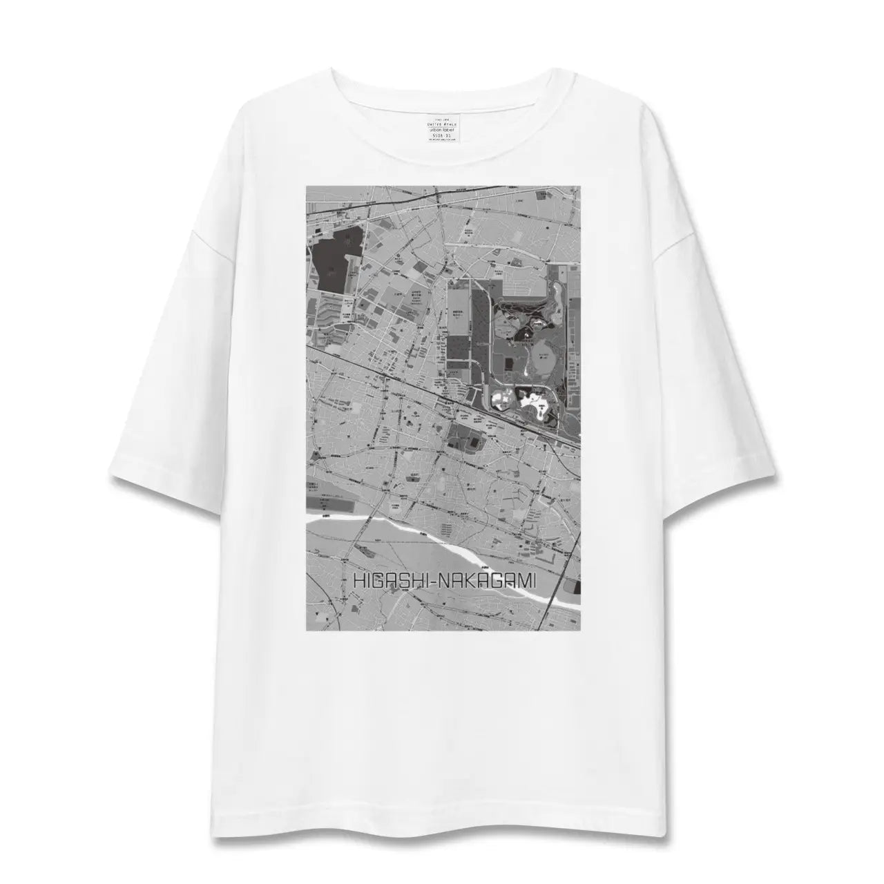 【東中神（東京都）】地図柄ビッグシルエットTシャツ