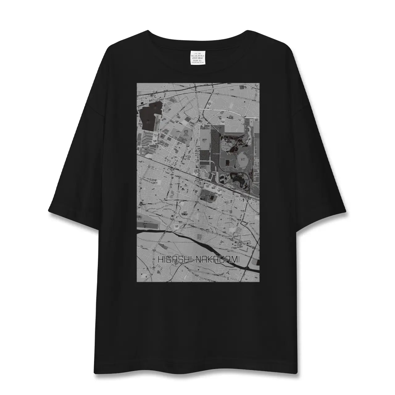 【東中神（東京都）】地図柄ビッグシルエットTシャツ