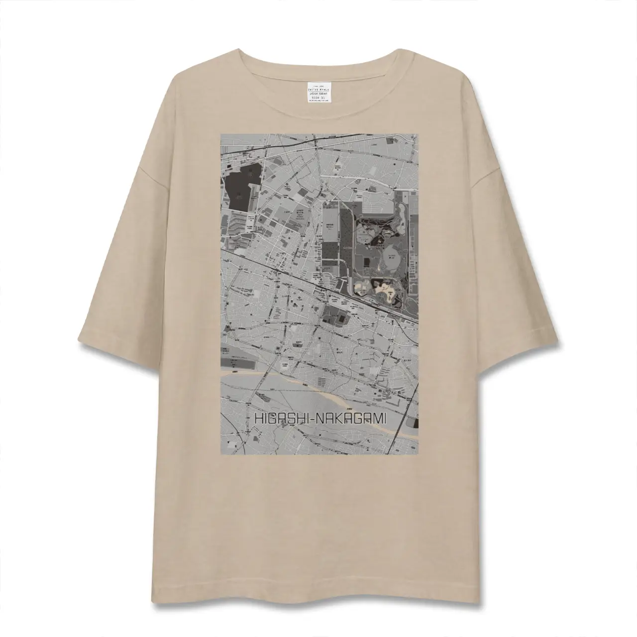 【東中神（東京都）】地図柄ビッグシルエットTシャツ