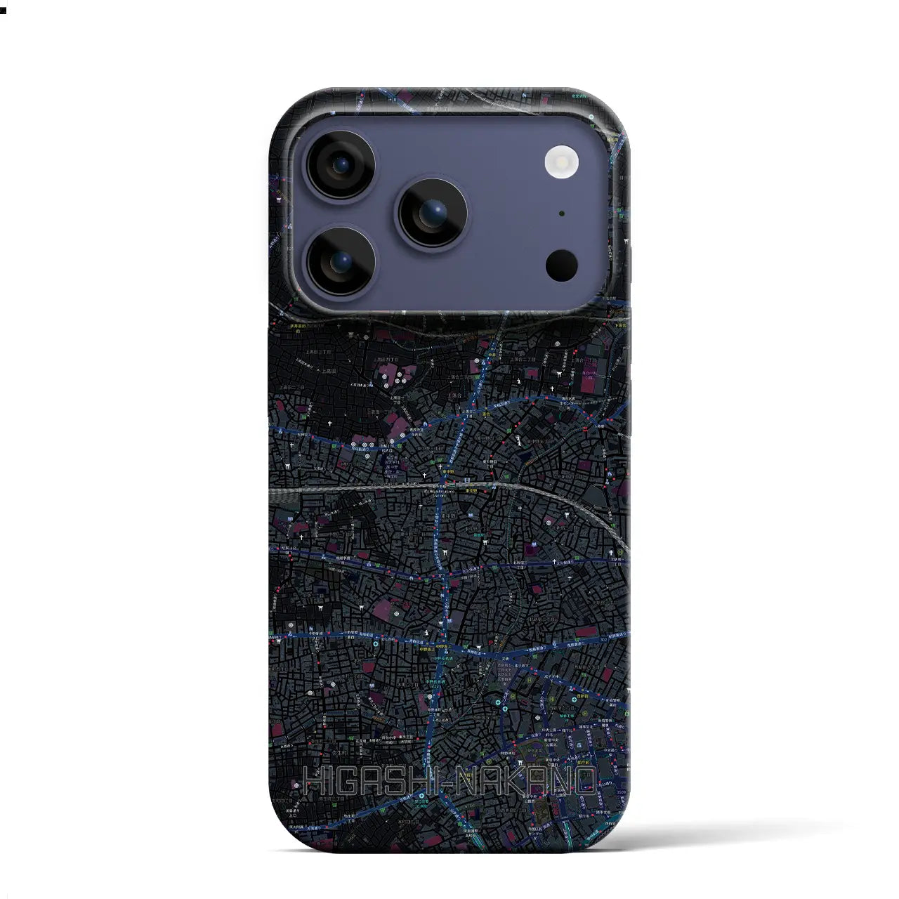 【東中野2（東京都）】地図柄iPhoneケース（バックカバータイプ）