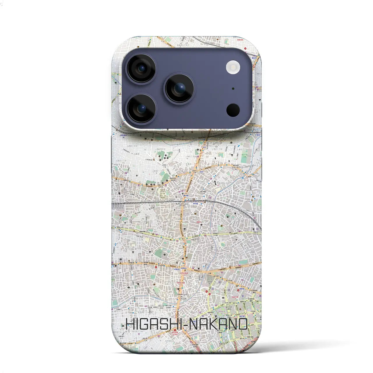 【東中野2（東京都）】地図柄iPhoneケース（バックカバータイプ）