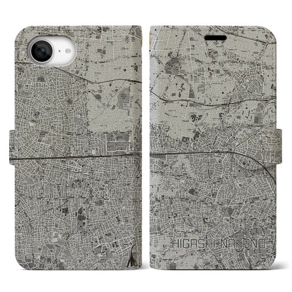 【東中野2（東京都）】地図柄iPhoneケース（手帳タイプ）