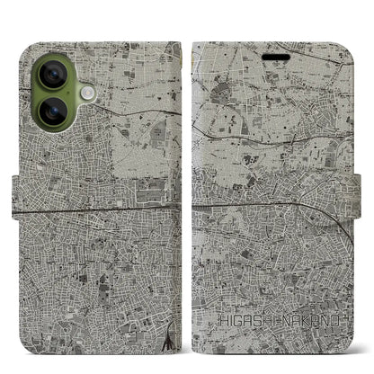 【東中野2（東京都）】地図柄iPhoneケース（手帳タイプ）
