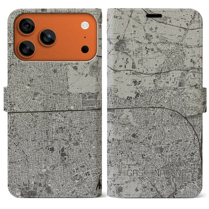 【東中野2（東京都）】地図柄iPhoneケース（手帳タイプ）