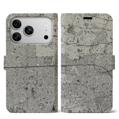 【東中野2（東京都）】地図柄iPhoneケース（手帳タイプ）