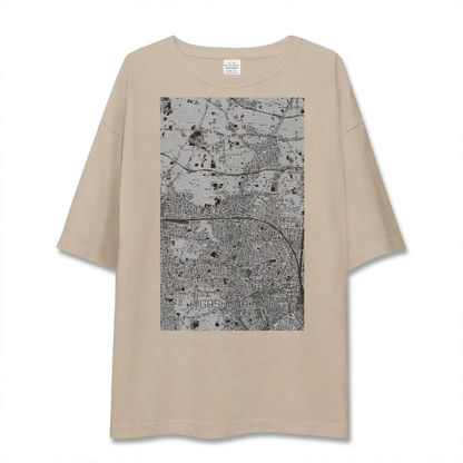 【東中野2（東京都）】地図柄ビッグシルエットTシャツ