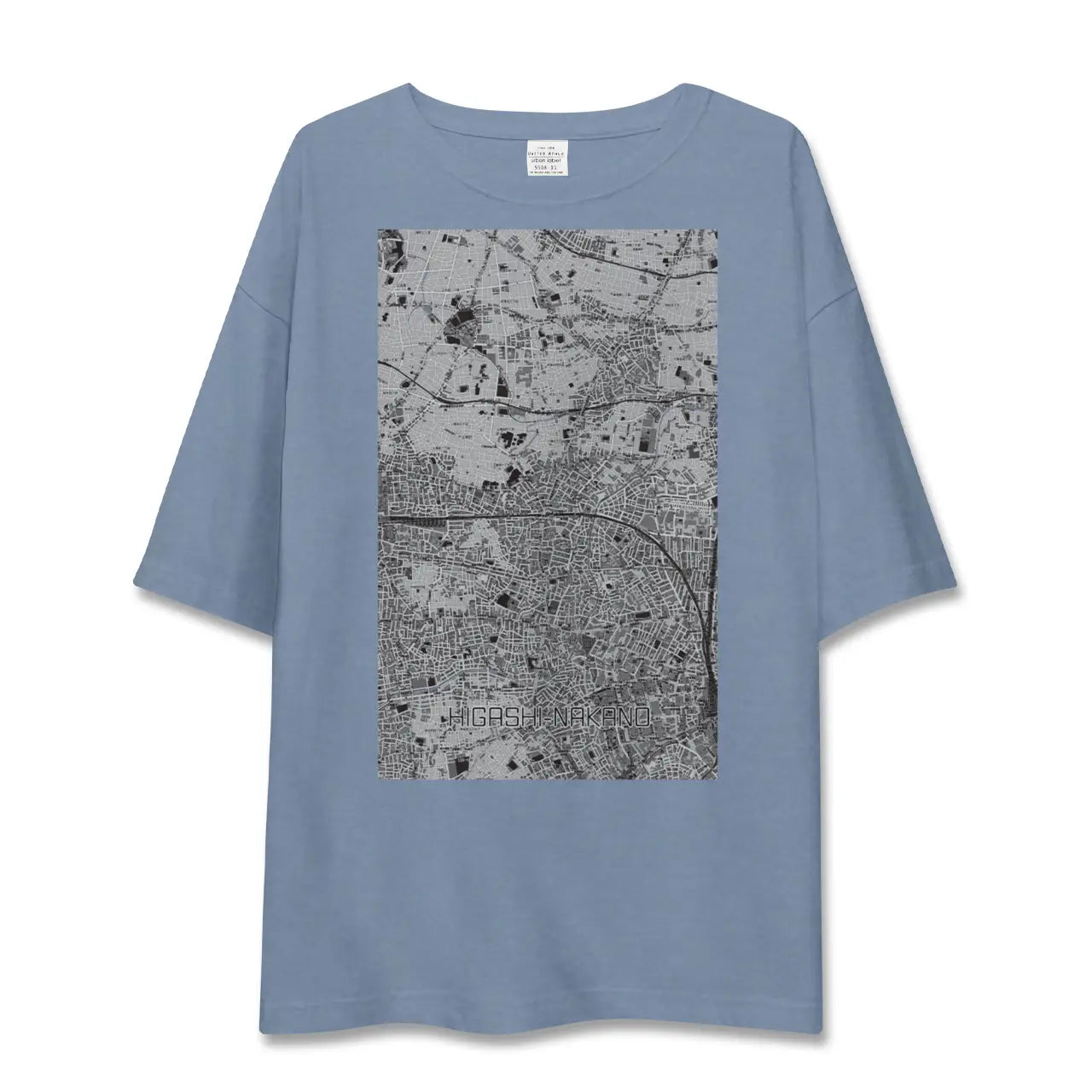 【東中野2（東京都）】地図柄ビッグシルエットTシャツ