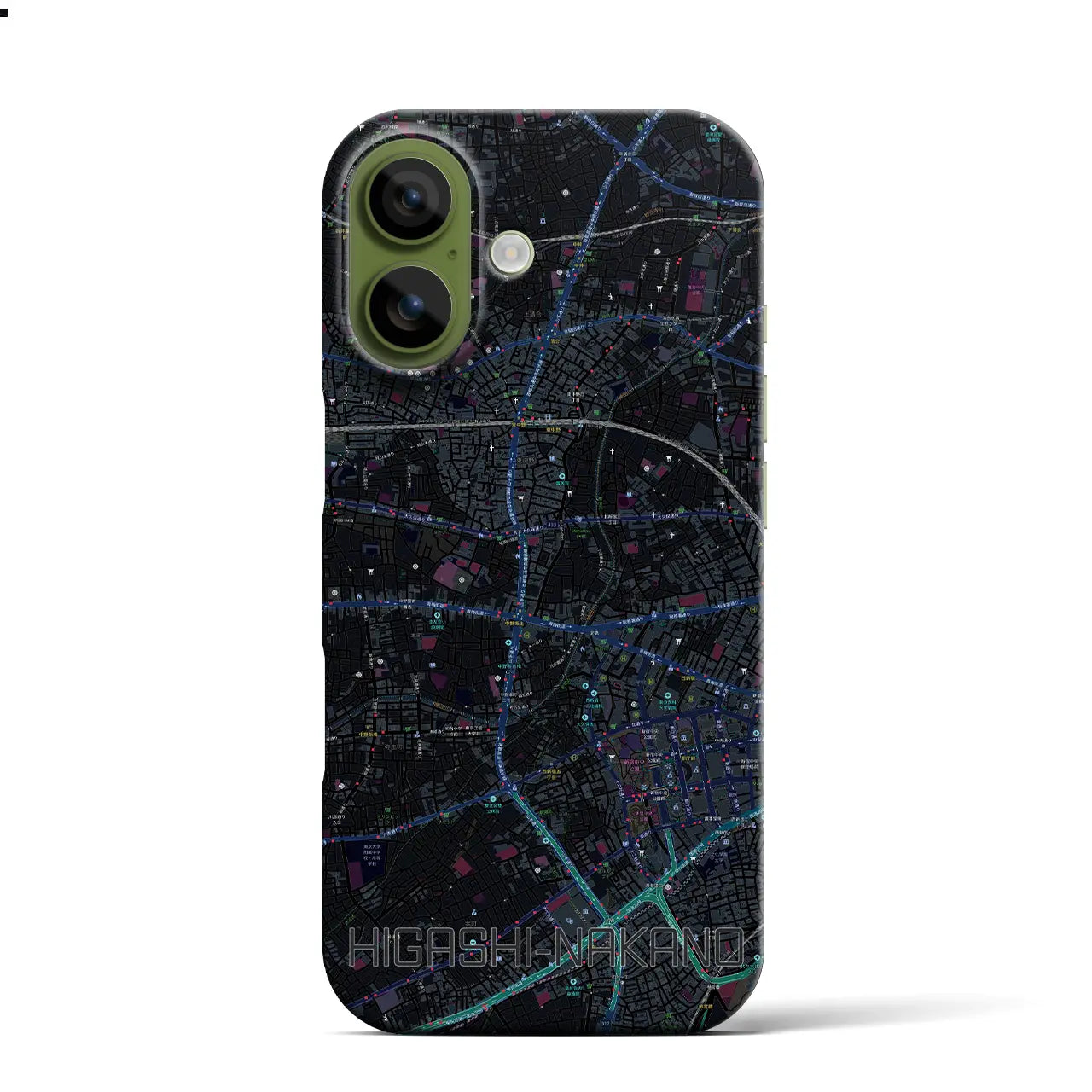 【東中野（東京都）】地図柄iPhoneケース（バックカバータイプ）